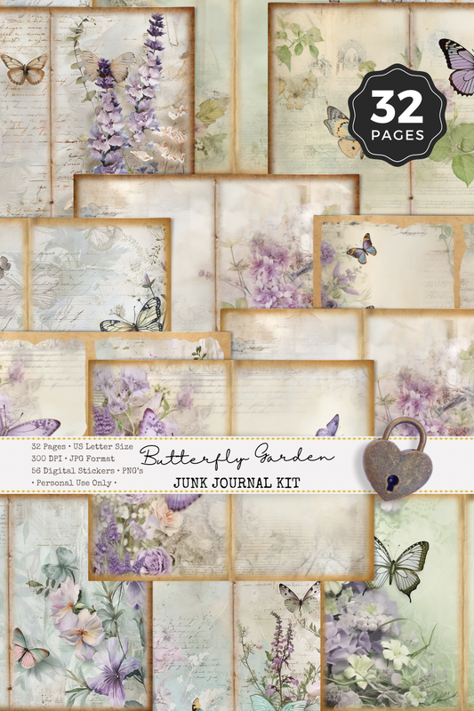 Butterfly Garden - Junk Journal Kit