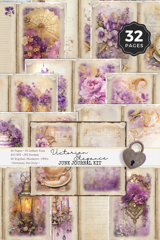 Victorian Elegance - Junk Journal Kit