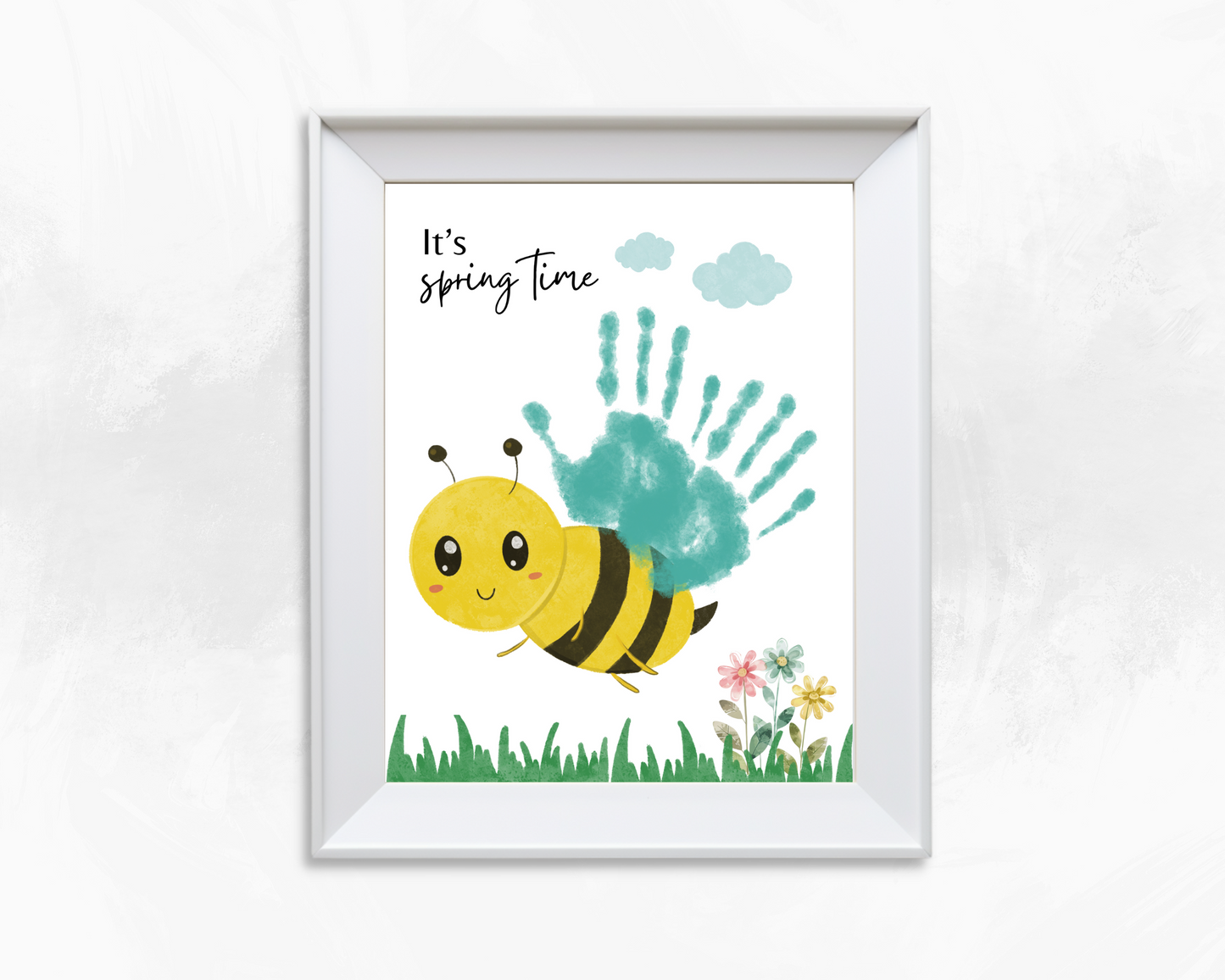 Spring Bee Handprint Art