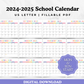 2024-2025 School Year Calendar (Fillable PDF)