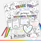 Teacher Appreciation Coloring Page