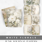 White Florals - Junk Journal & Scrapbooking Papers