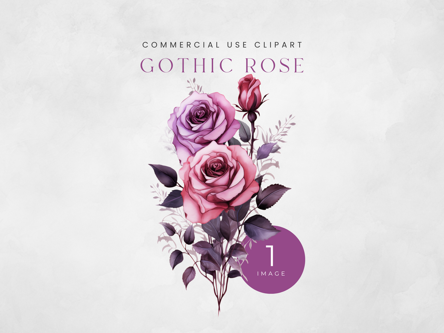 Gothic Rose - $1 Single Clipart