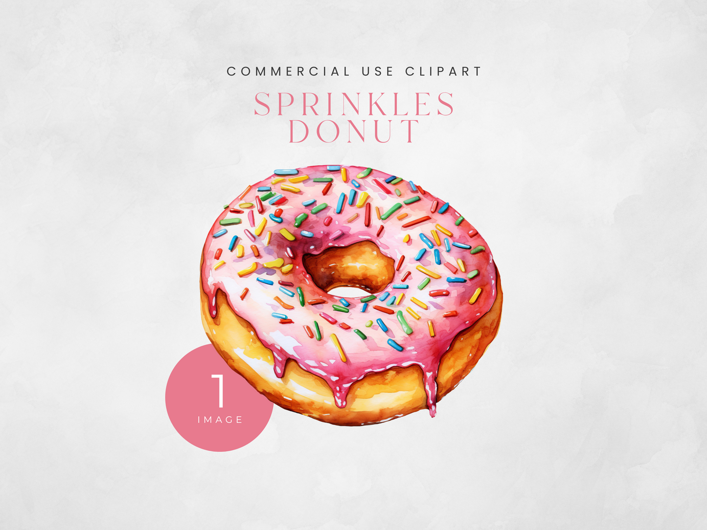 Sprinkles Donut - $1 Single Clipart