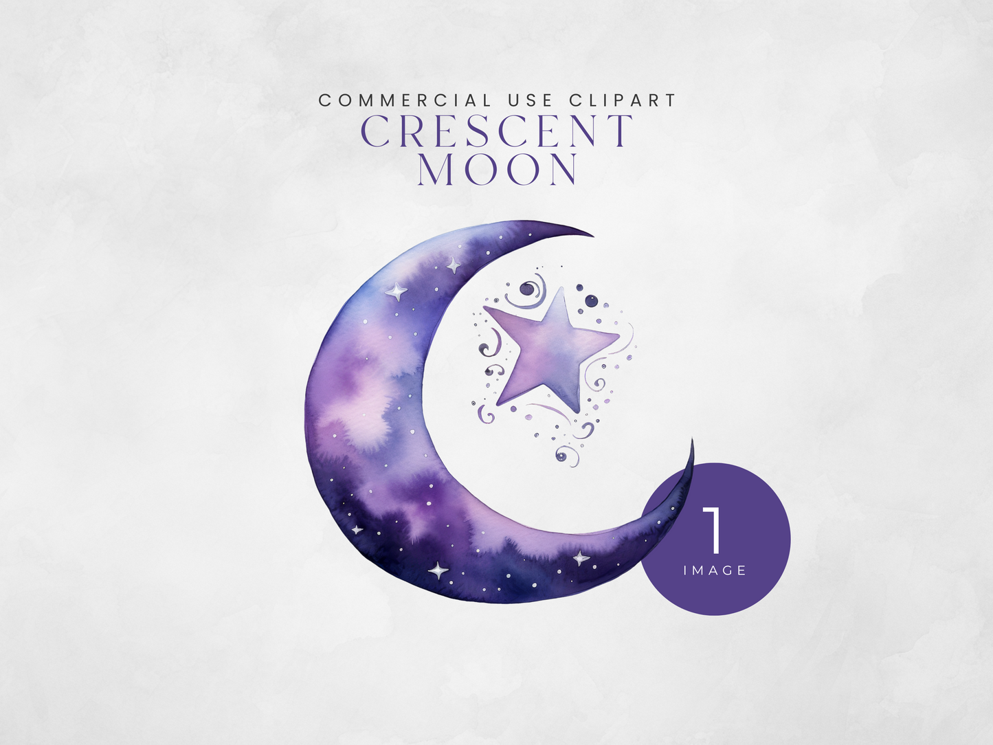 Crescent Moon - $1 Single Clipart