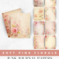 Soft Pink Florals - Junk Journal & Scrapbooking Papers