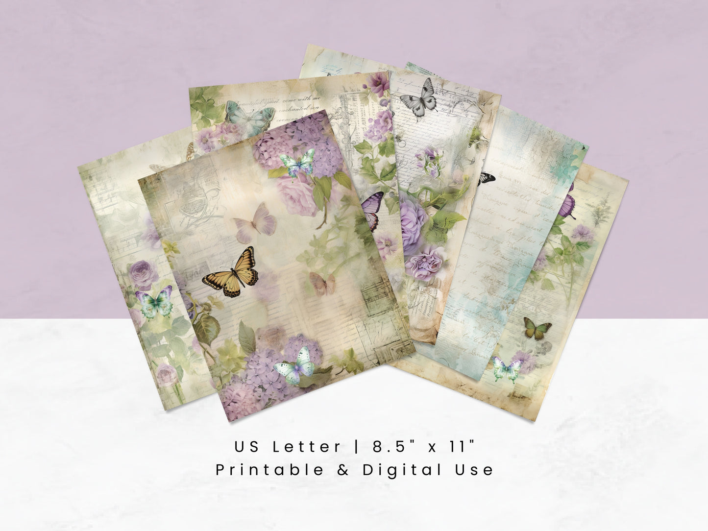 Butterfly Garden - Junk Journal & Scrapbooking Papers