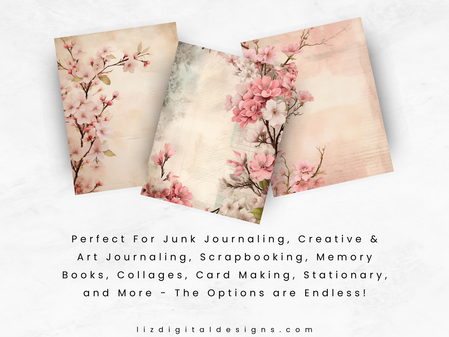 Cherry Blossom - Junk Journal & Scrapbooking Papers