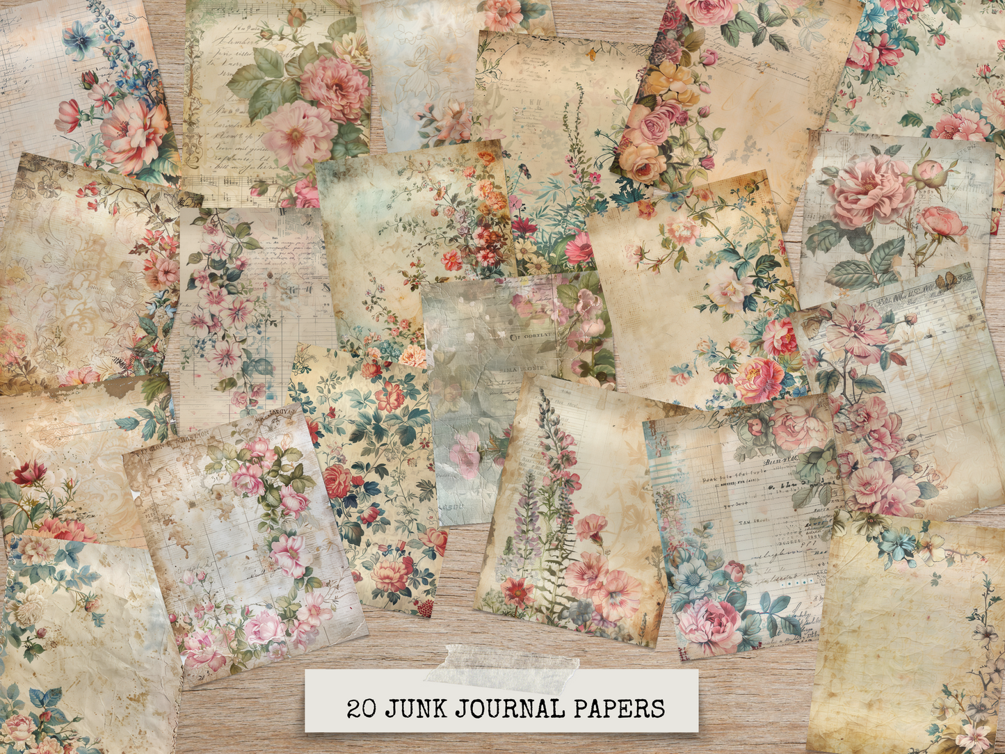 French Florals - Mini Junk Journal Kit