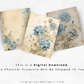 Blue Carnations - Junk Journal & Scrapbooking Papers