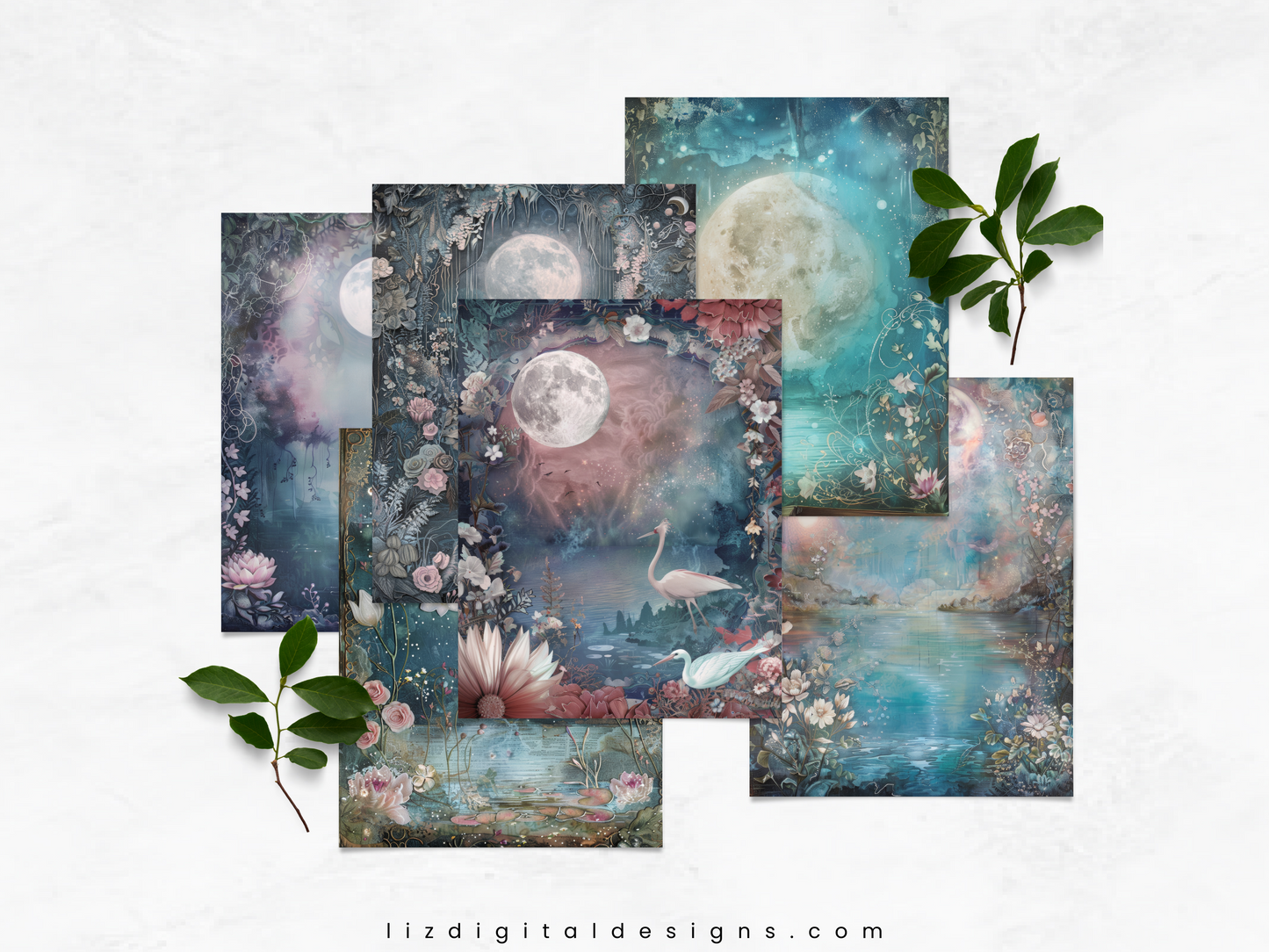 Mystical Moon Vol 1 - Junk Journal & Scrapbooking Papers