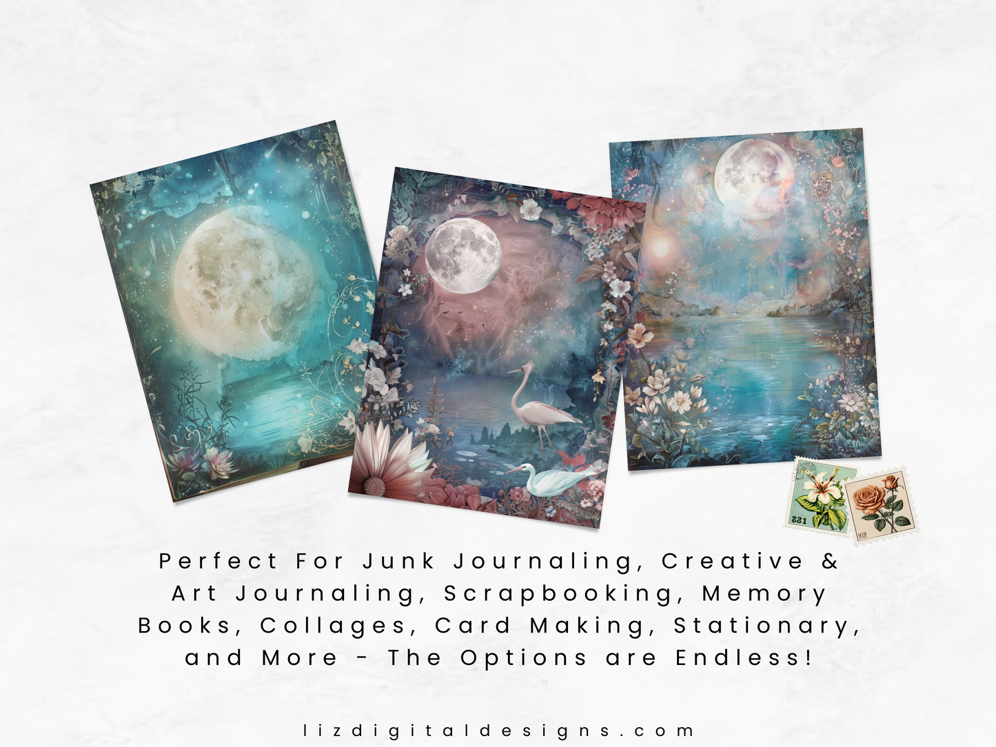 Mystical Moon Vol 1 - Junk Journal & Scrapbooking Papers