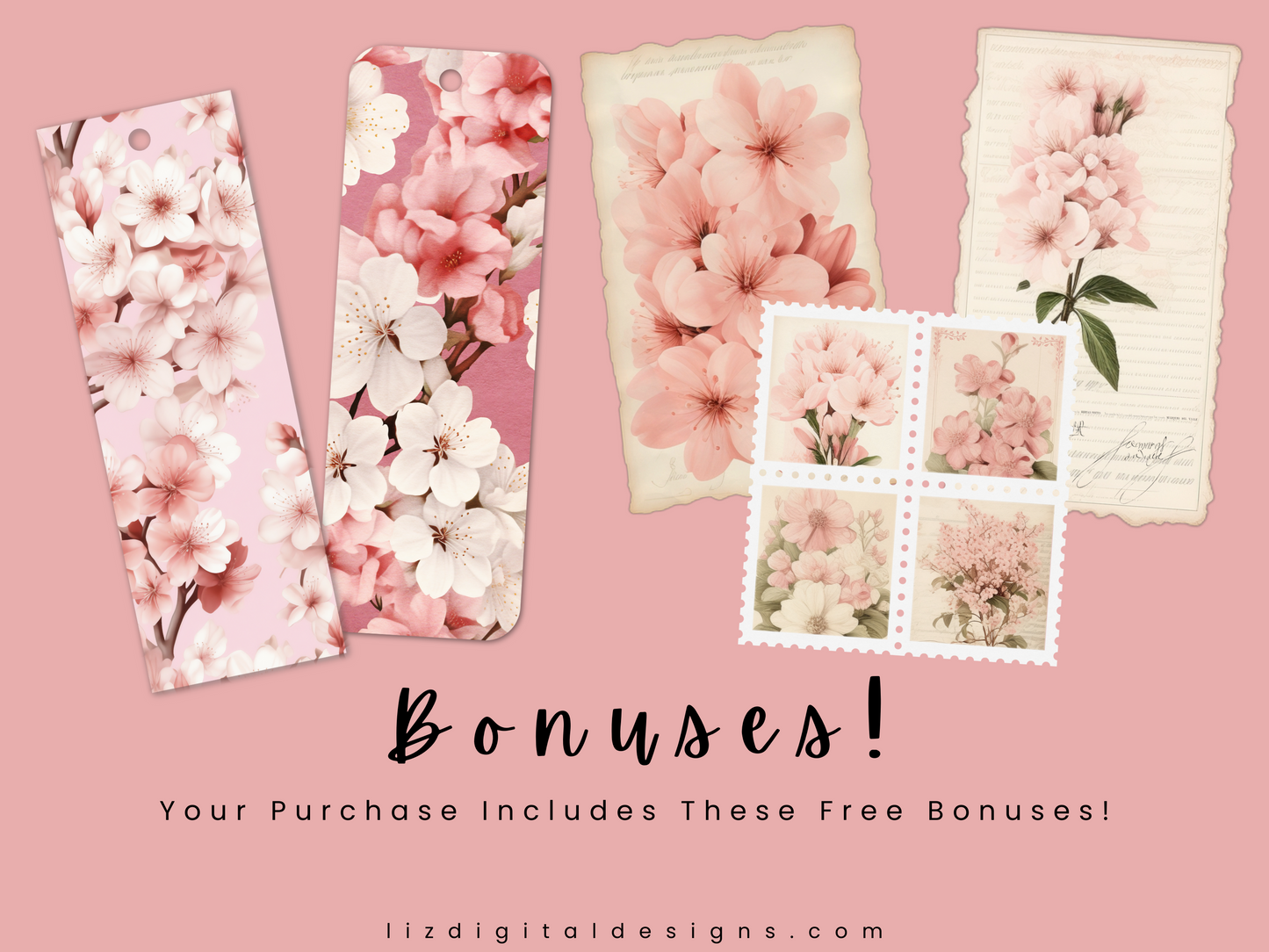 Cherry Blossom - Junk Journal & Scrapbooking Papers