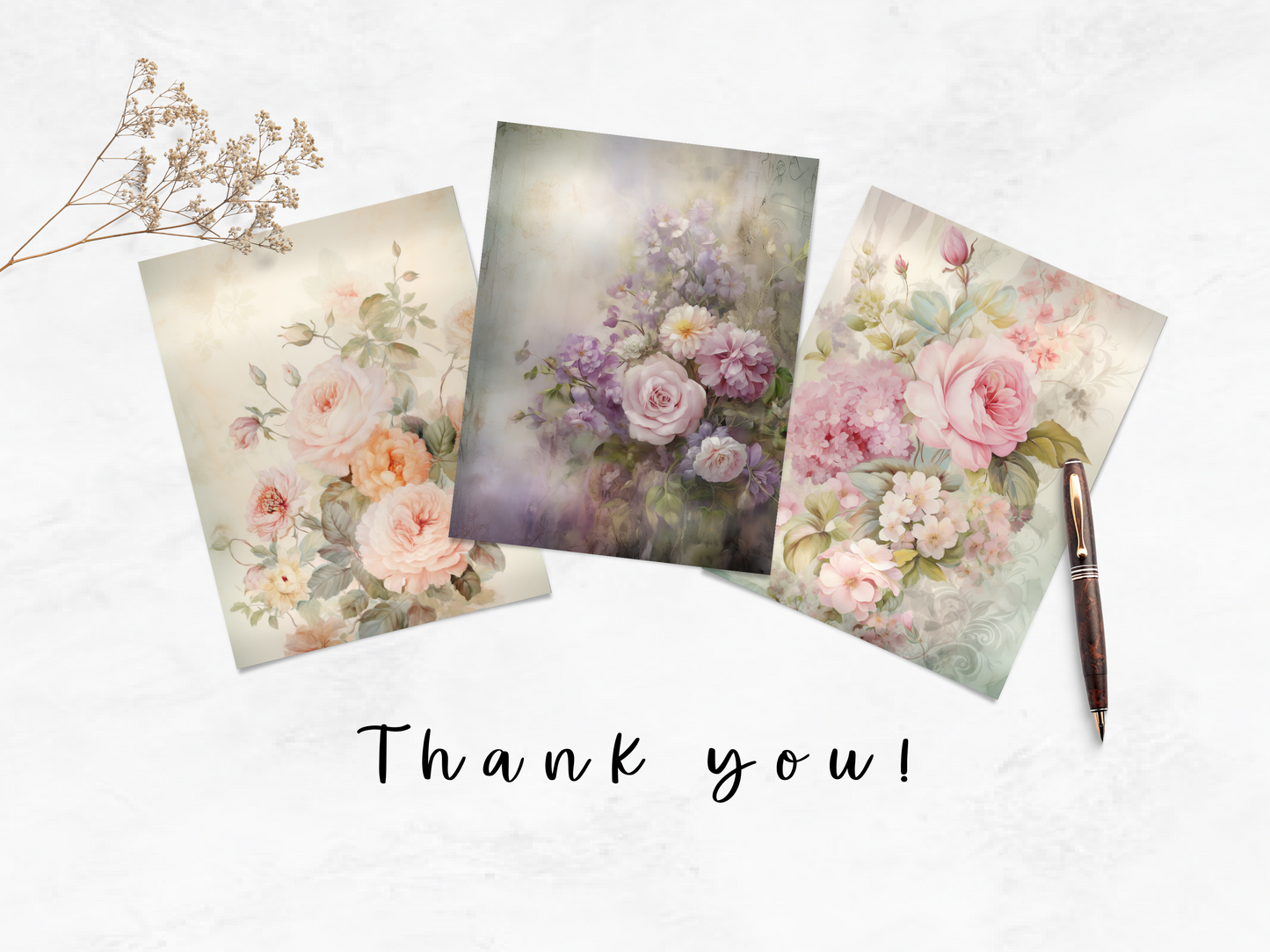 Shabby Chic Florals Vol 4 - Junk Journal & Scrapbooking Paper