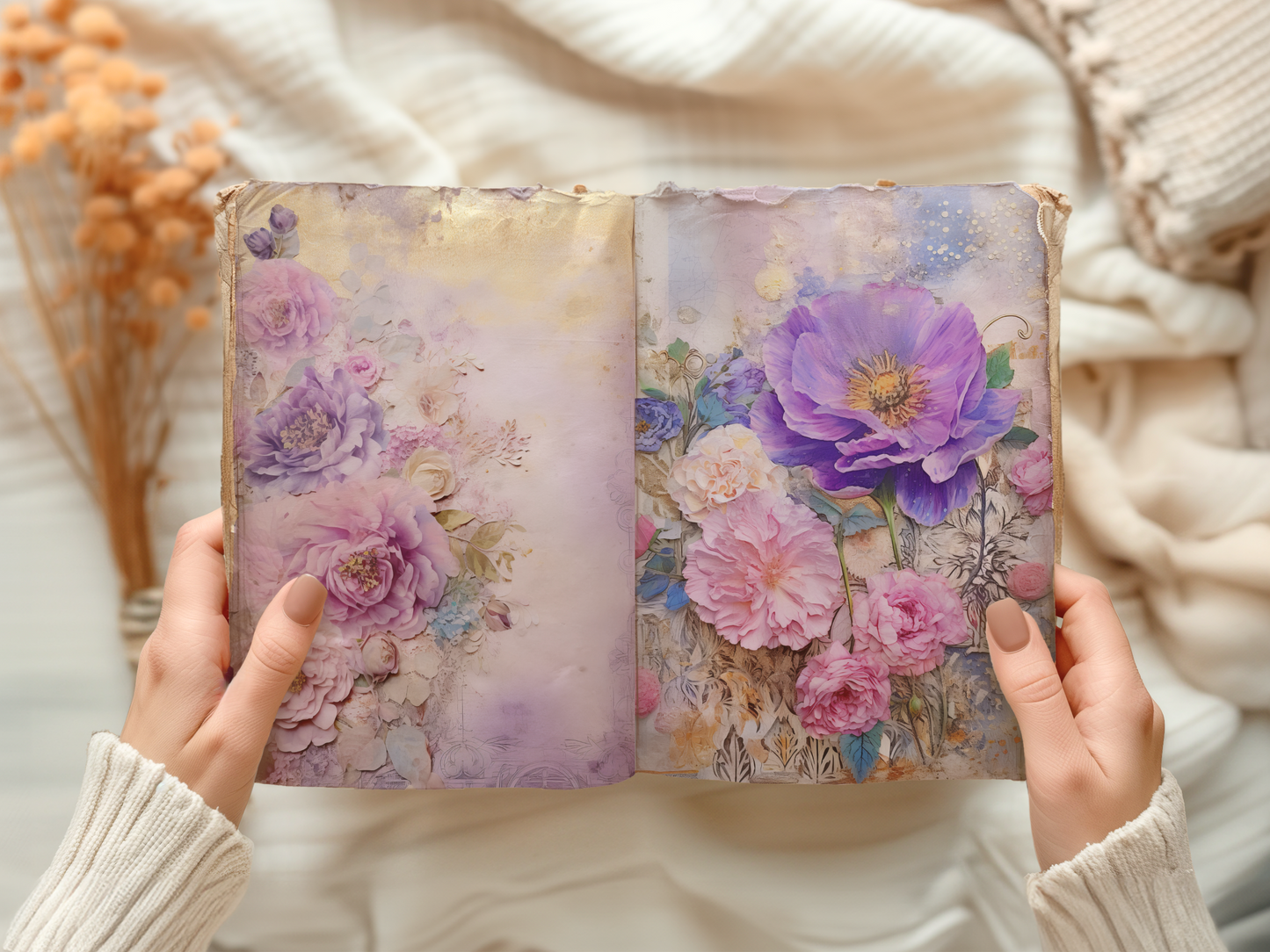 Pretty Peonies - Junk Journal & Scrapbooking Papers