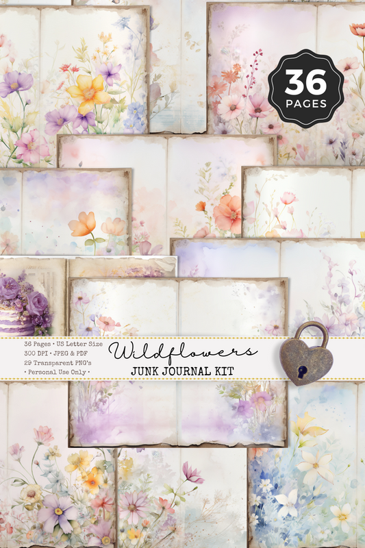 Wildflowers - Junk Journal Kit