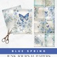 Blue Spring - Junk Journal & Scrapbooking Papers