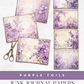 Purple Toile - Junk Journal & Scrapbooking Papers