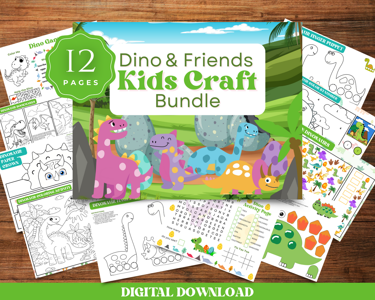 Dino & Friends Kids Craft Bundle