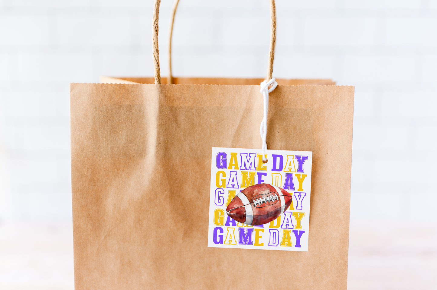 Football Game Day Treat Tags