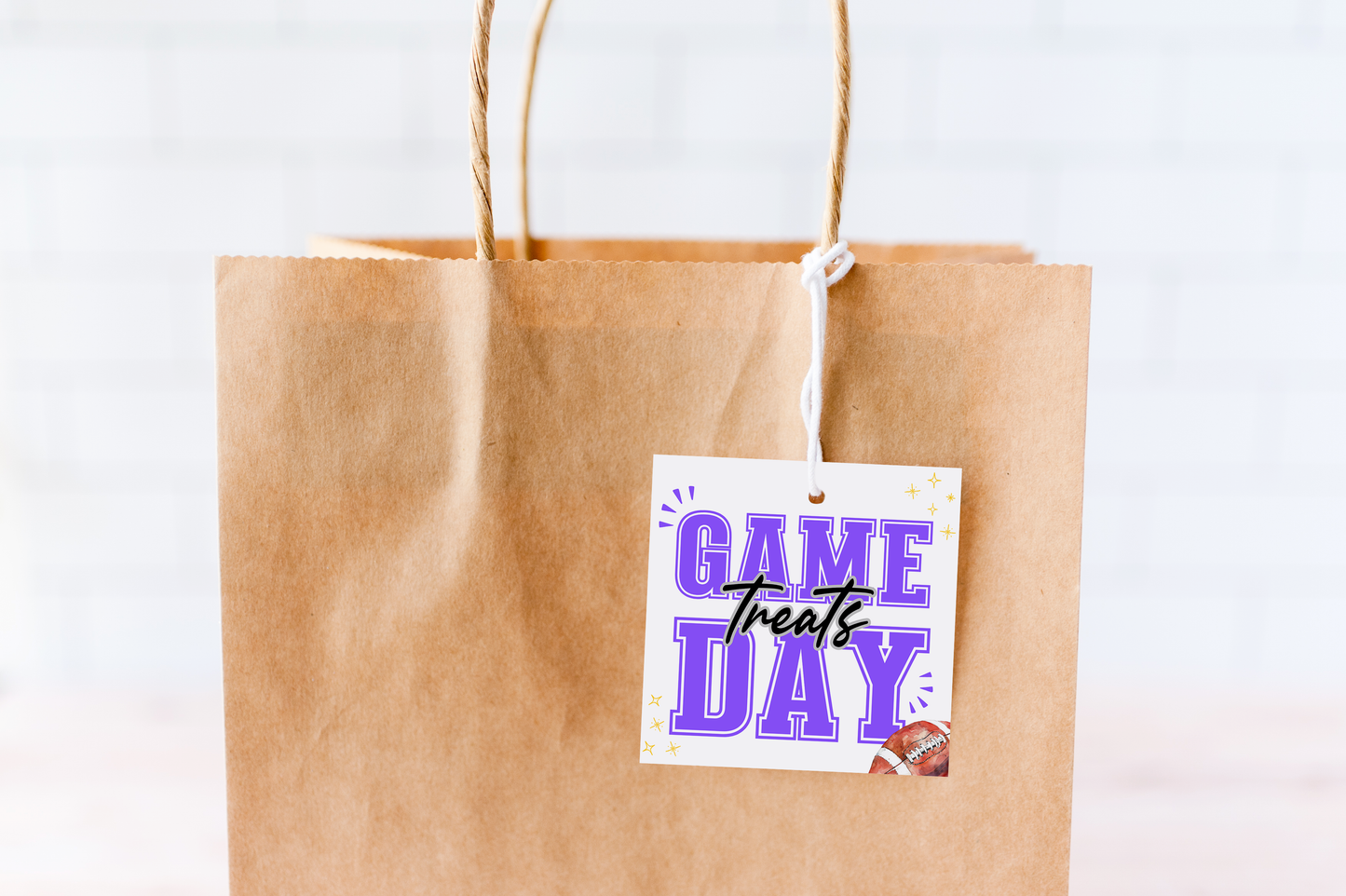 Football Game Day Treat Tags