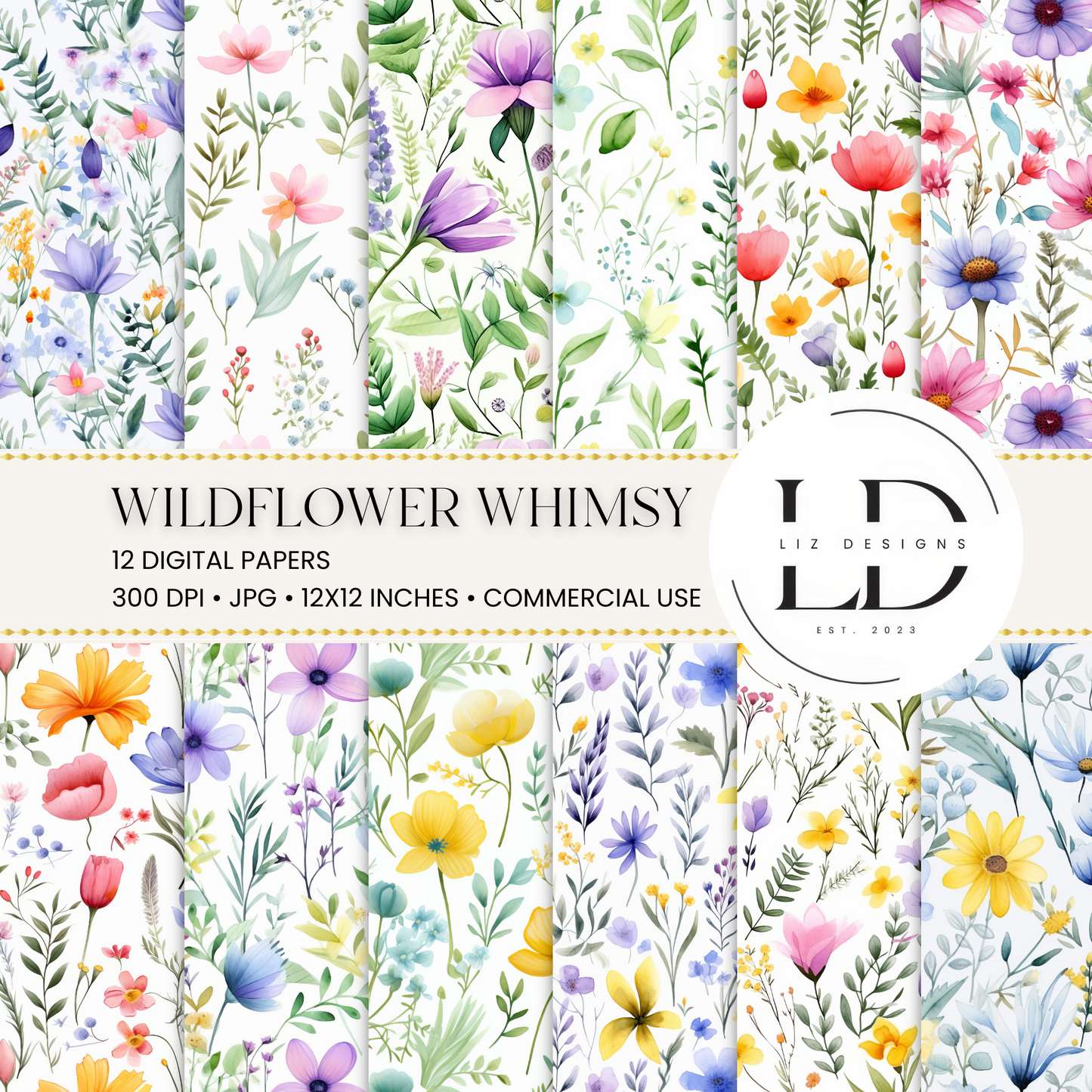 Wildflower Whimsy Digital Papers