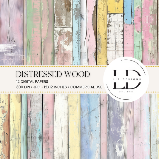 Distressed Wood Digital Papers