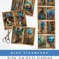 Blue Steampunk - Junk Journal & Scrapbooking Paper