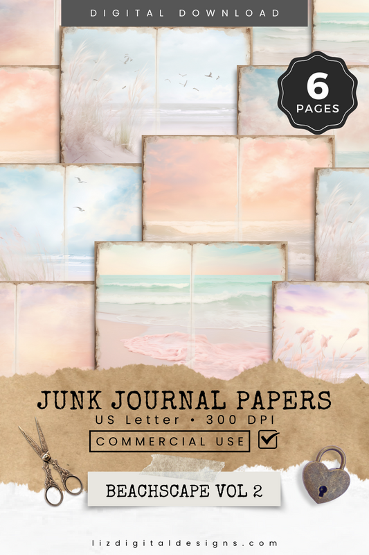 Beachscape Vol 2 - Junk Journal & Scrapbooking Papers