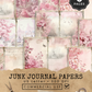 Pink Toile - Junk Journal & Scrapbooking Papers