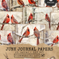 Red Cardinals - Junk Journal & Scrapbooking Papers