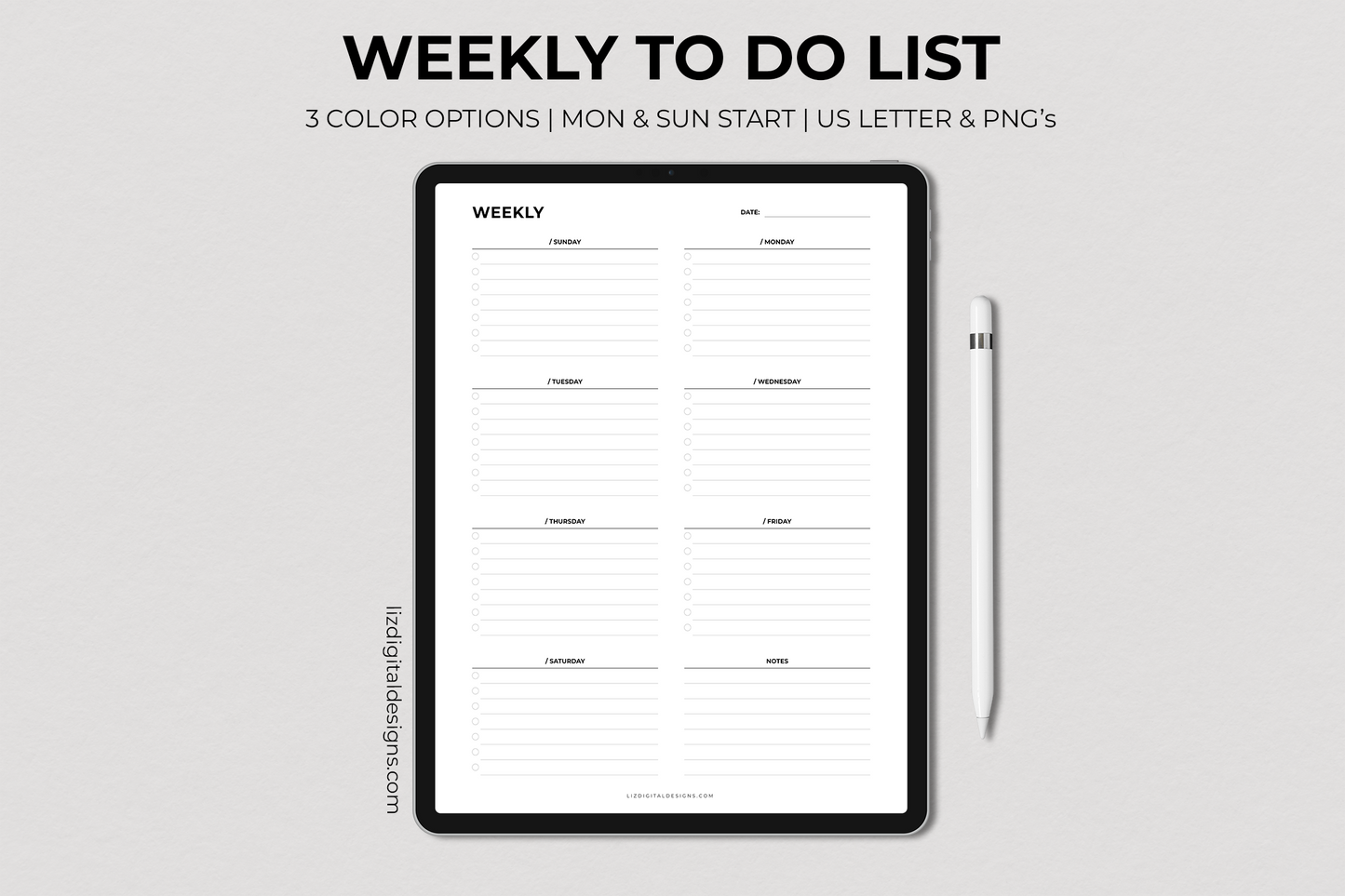 Weekly To Do List