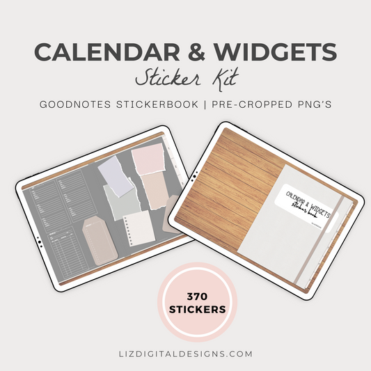 Calendar and Widgets Sticker Kit